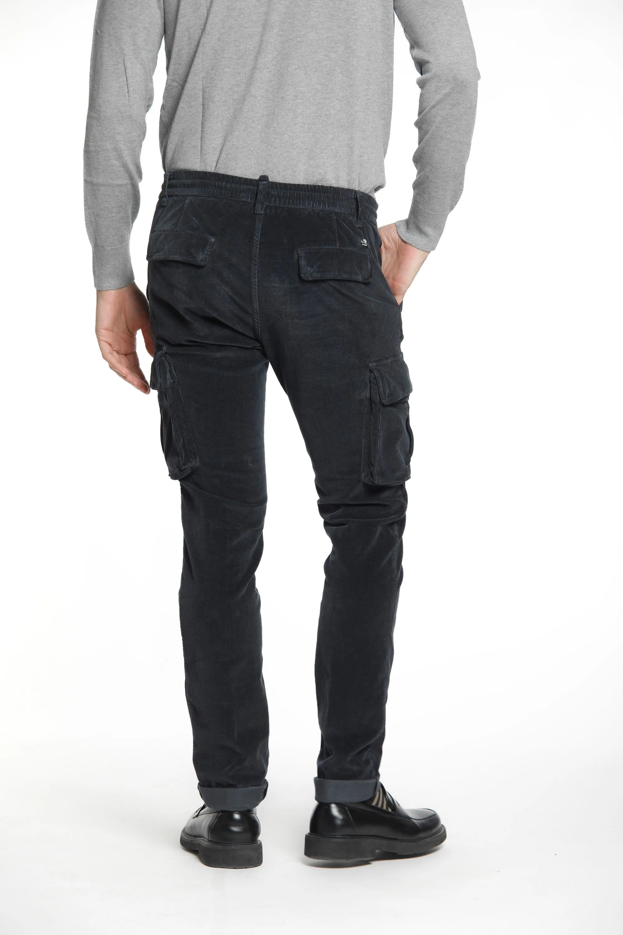 Chile Jogger man cargo pant in 1500 striped velvet extra slim sold by Mason's product image thumbnail 5