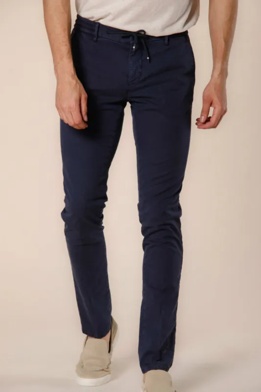Milano Jogger men's chino jogger in cotton and tencel extra slim sold by Mason's
