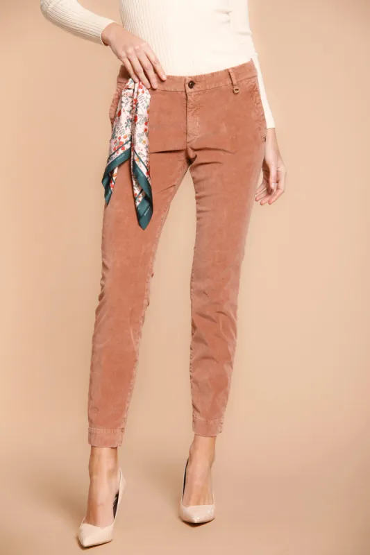 Jaqueline Archivio woman velvet milleraies chino pants curvy sold by Mason's