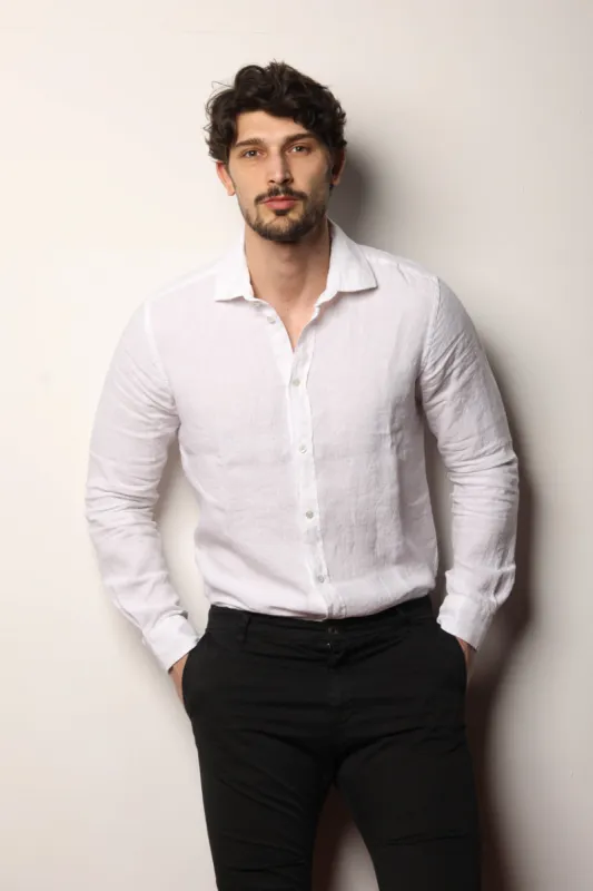 Torino men's long sleeve shirt linen  sold by Mason's