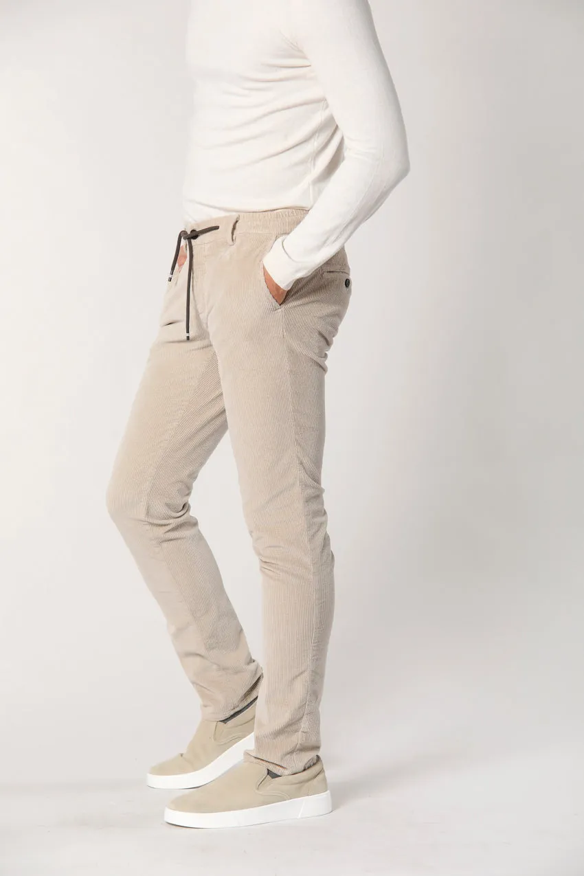 Milano Jogger man velvet chino pants 500 stripes extra slim sold by Mason's product image thumbnail 3