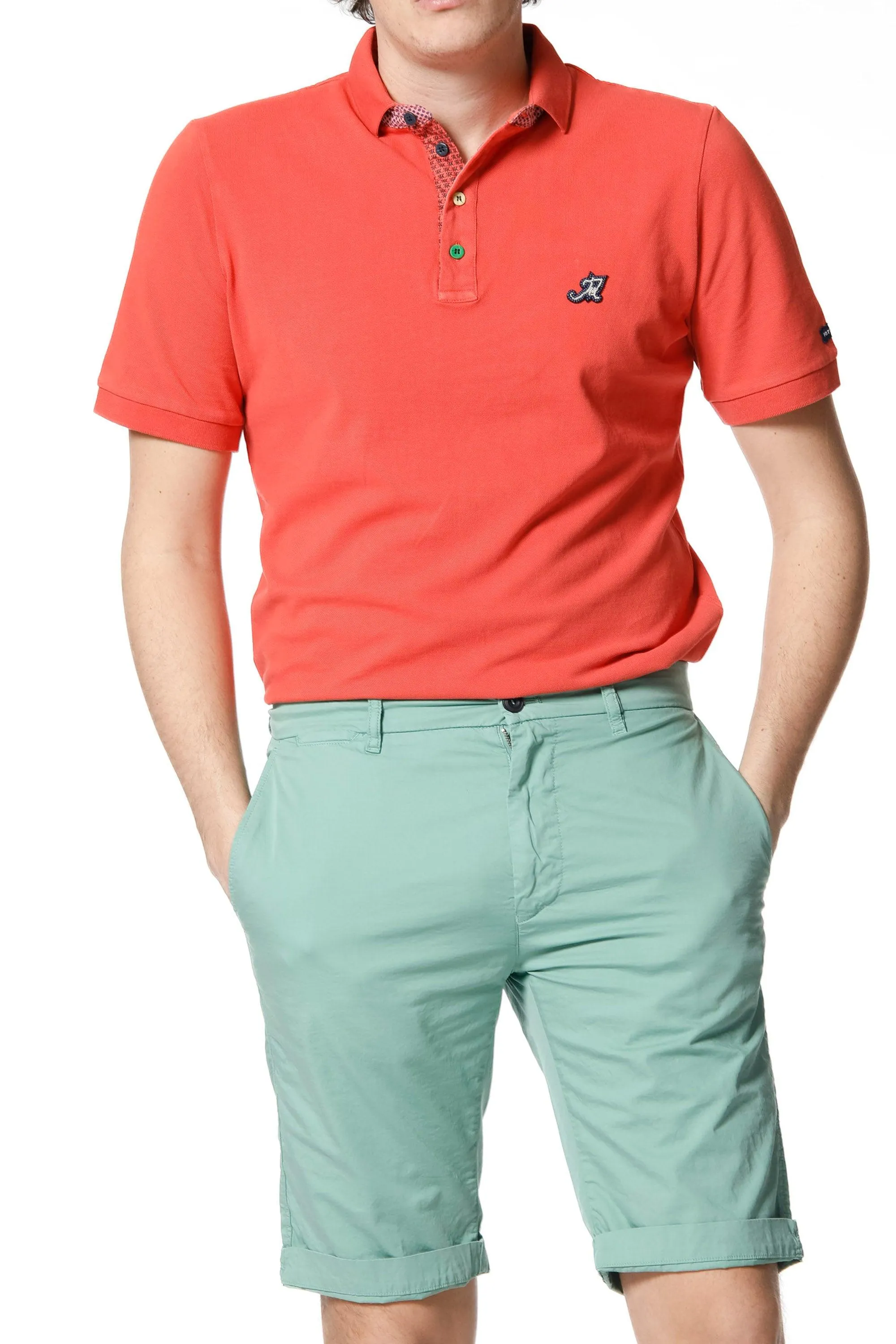 Leopardi man polo shirt in cotton with details sold by Mason's