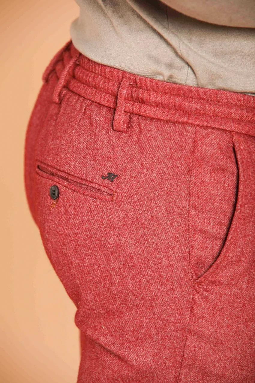 Milan Jogger men's chino pants in wool-effect flannel extra slim fit sold by Mason's product image thumbnail 5