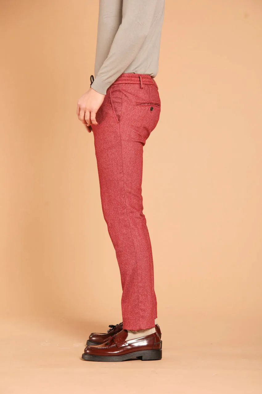 Milan Jogger men's chino pants in wool-effect flannel extra slim fit sold by Mason's product image thumbnail 4