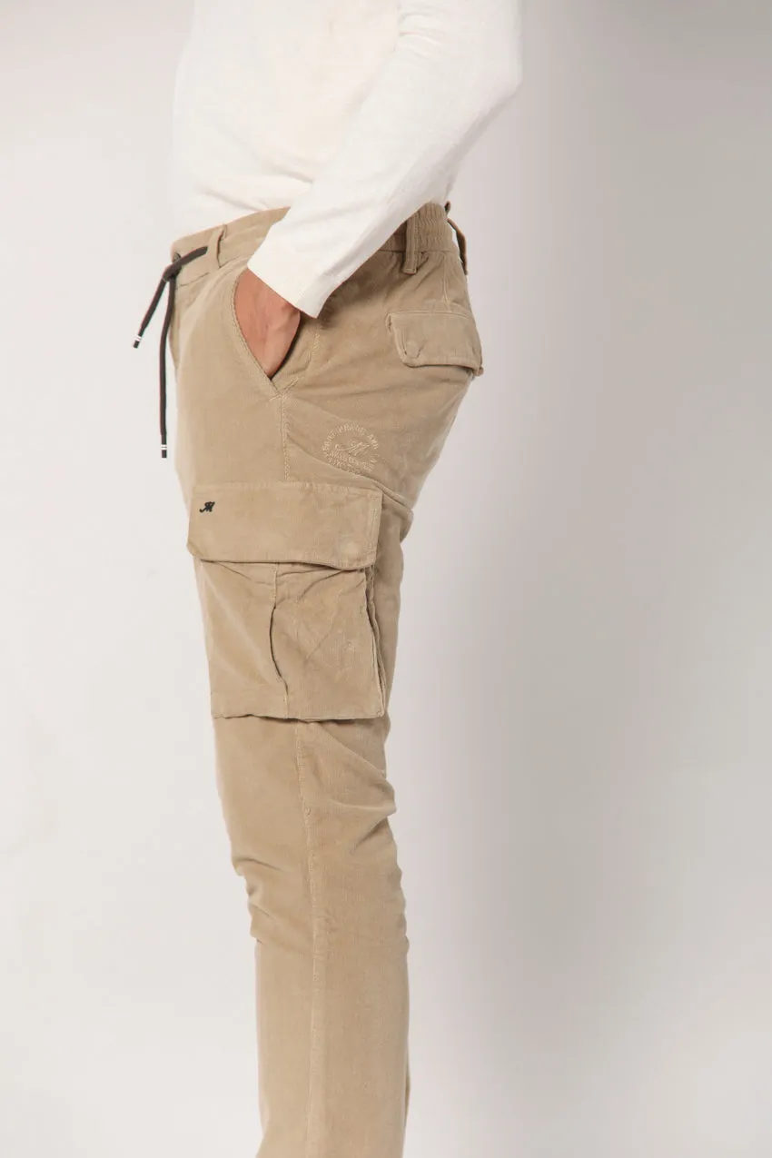 Chile Jogger man cargo pant in 1500 striped velvet extra slim sold by Mason's product image thumbnail 3