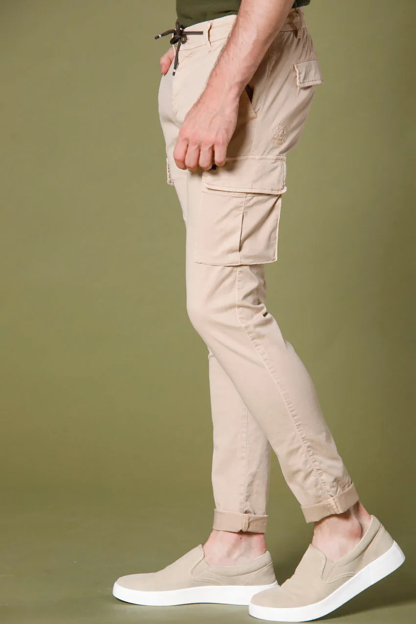 Chile Jogger men's cargo pants in tencel and cotton extra slim sold by Mason's