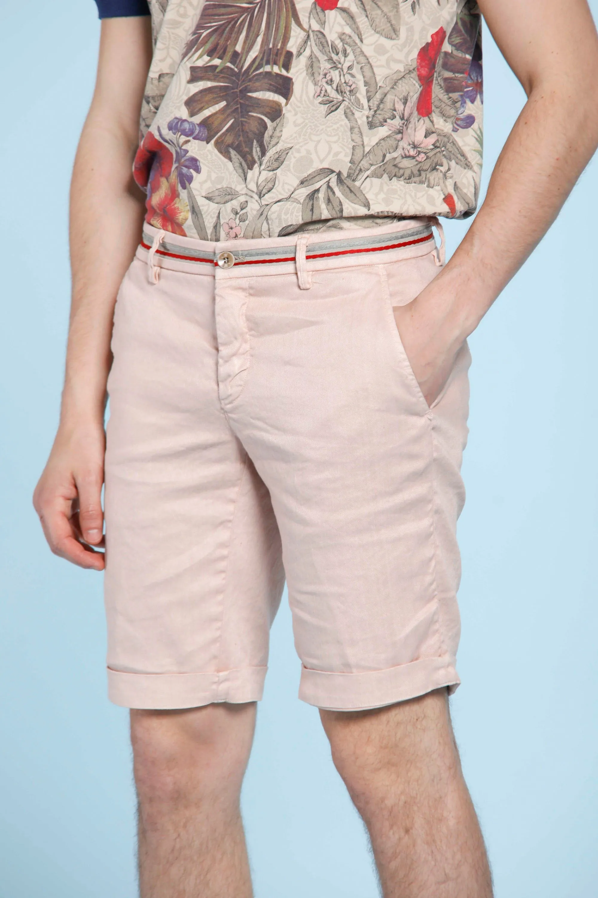 Torino Oxford man chino bermuda in linen and cotton regular sold by Mason's product image thumbnail 2