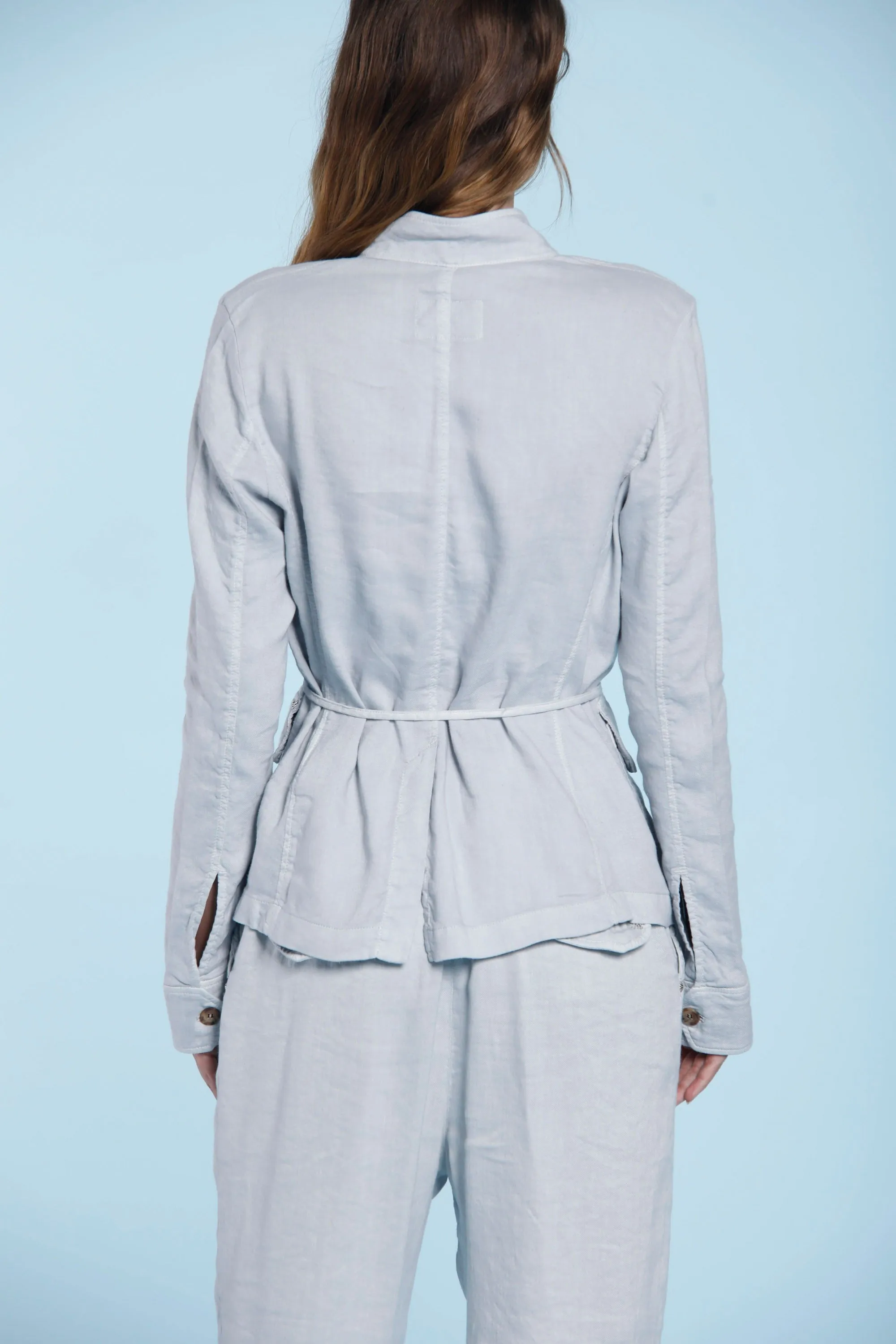 Karen women's field jacket in linen and viscose with large pockets sold by Mason's product image thumbnail 4