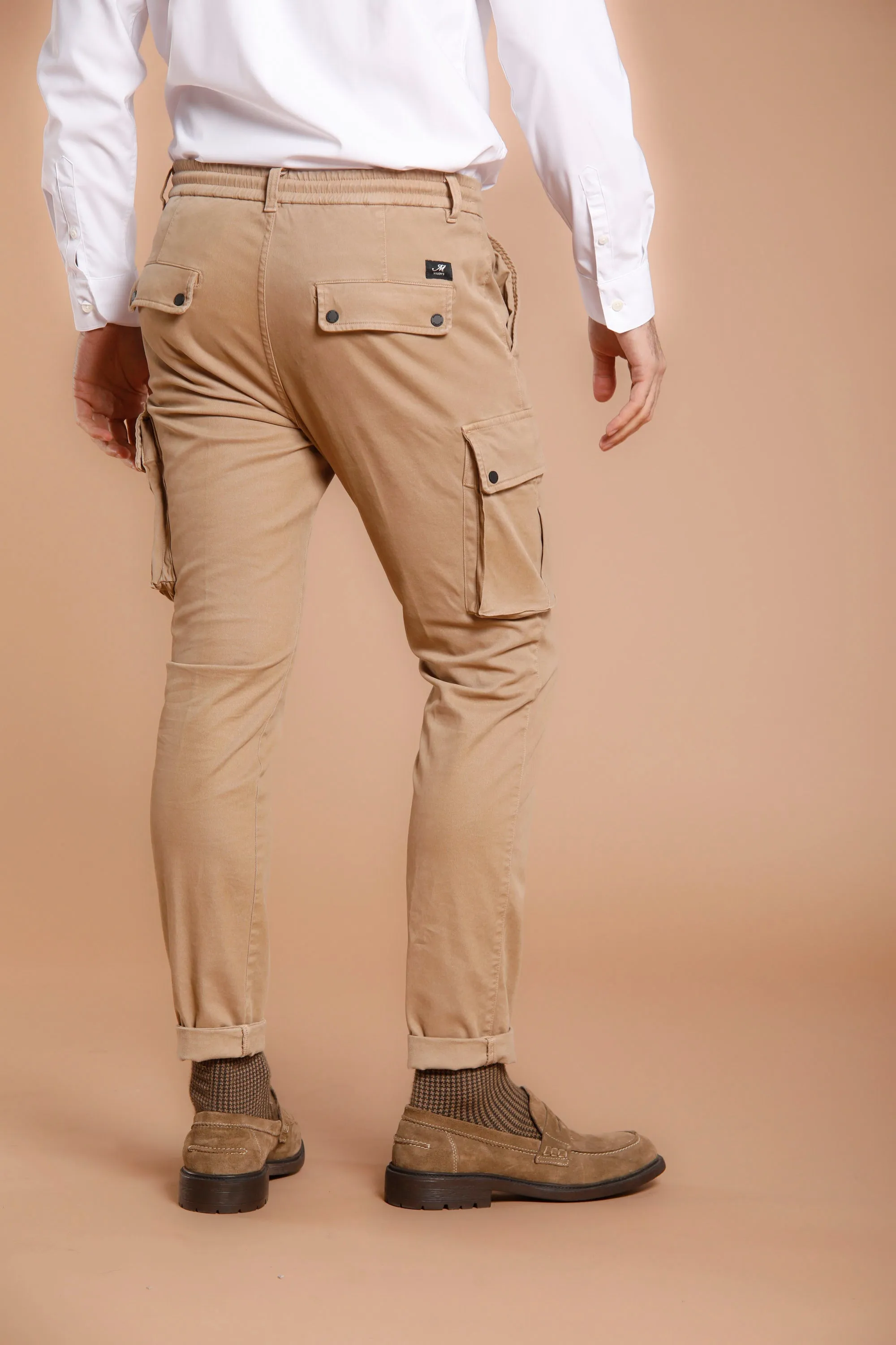 Chile Athleisure man cargo pant in gabardine carrot fit sold by Mason's product image thumbnail 4