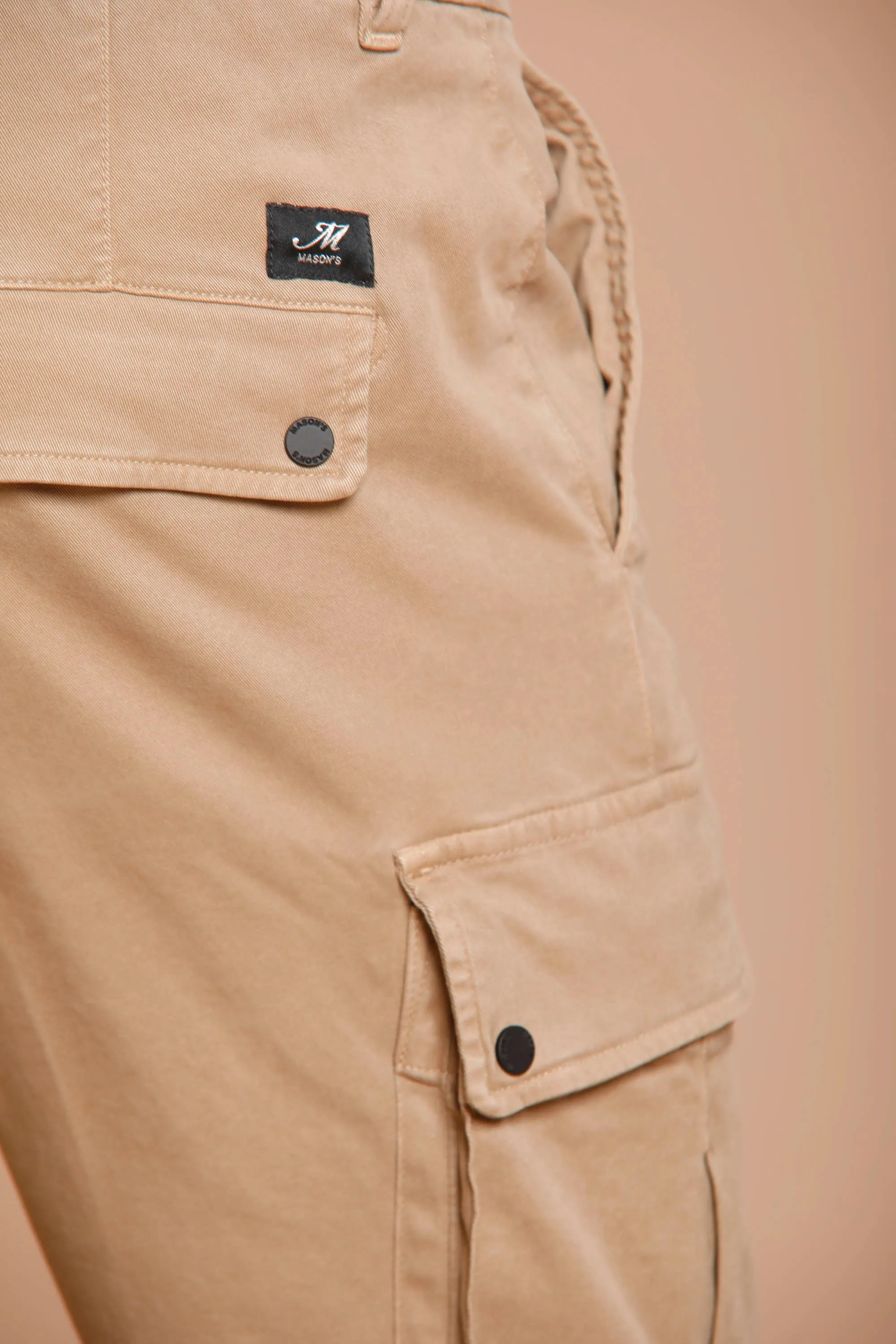 Chile Athleisure man cargo pant in gabardine carrot fit sold by Mason's product image thumbnail 3