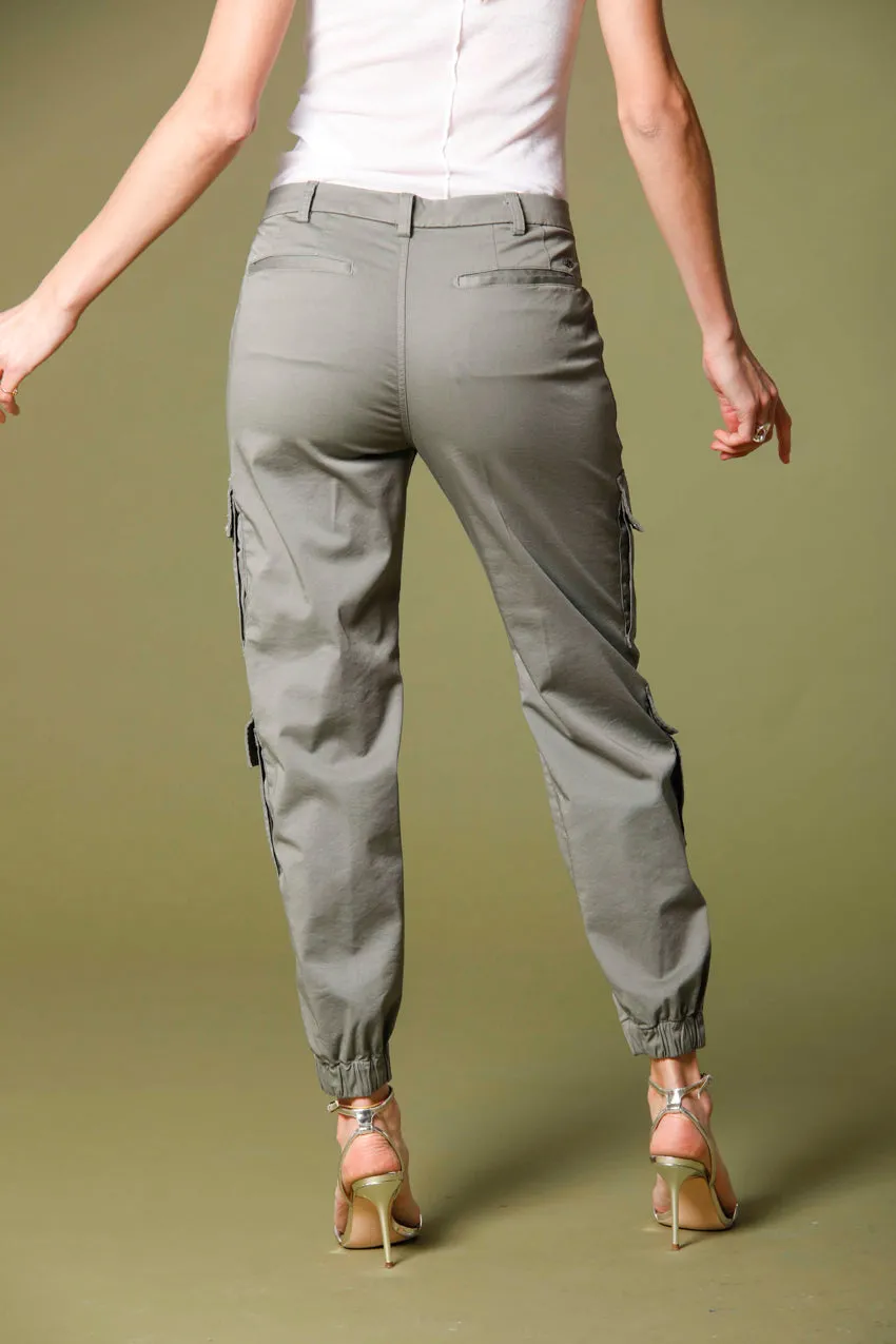 Evita Cargo women's cargo pants in gabardine with details curvy sold by Mason's product image thumbnail 4