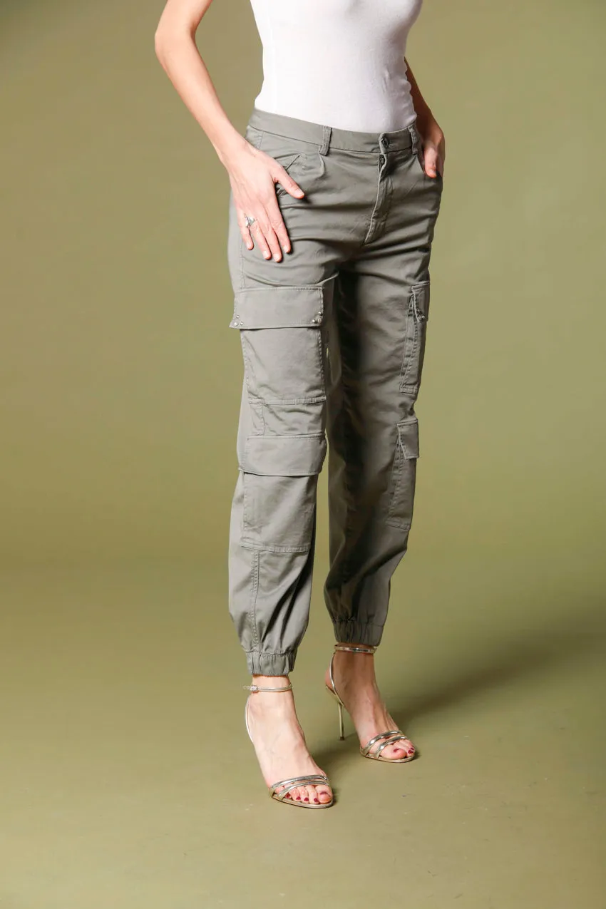 Evita Cargo women's cargo pants in gabardine with details curvy sold by Mason's product image thumbnail 3