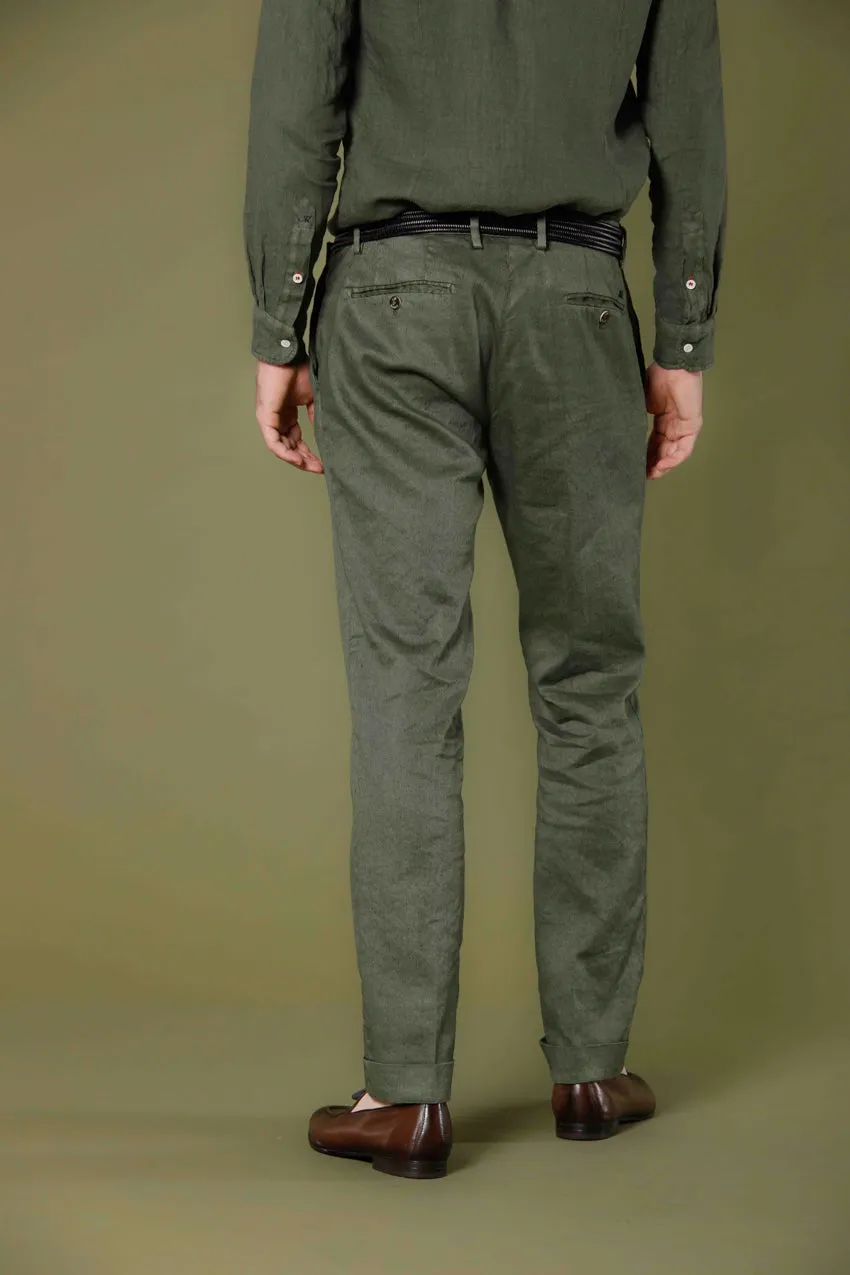 Genova Style men's chino pants in linen and cotton twill regular sold by Mason's product image thumbnail 3