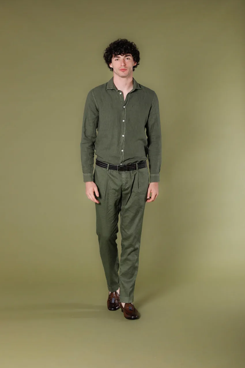 Genova Style men's chino pants in linen and cotton twill regular sold by Mason's product image thumbnail 2