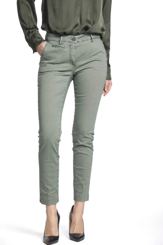 New York Slim woman satin chino pants ① sold by Mason's