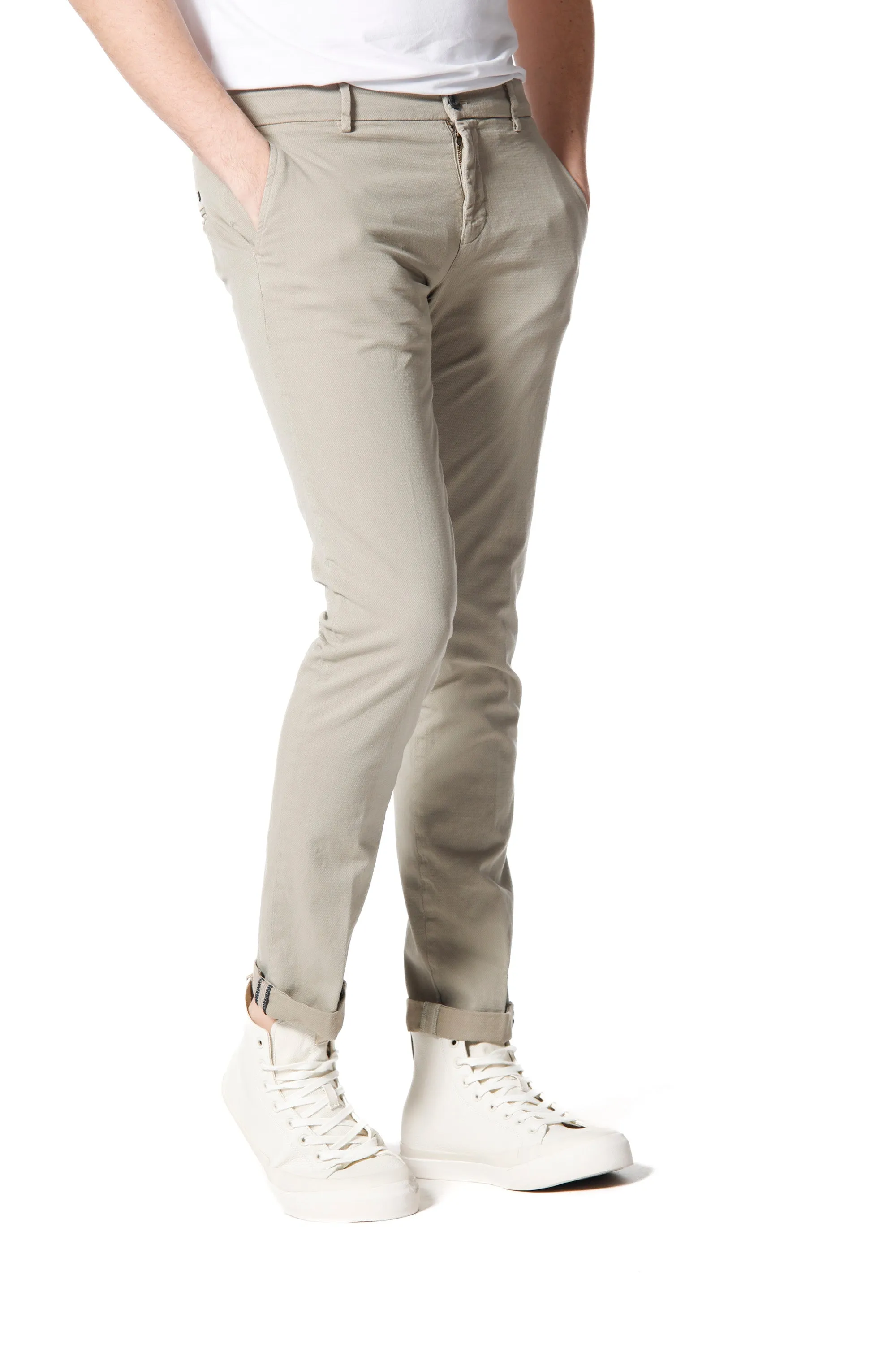 Milano Style man chino pants in jacquard cotton extra slim sold by Mason's product image thumbnail 2