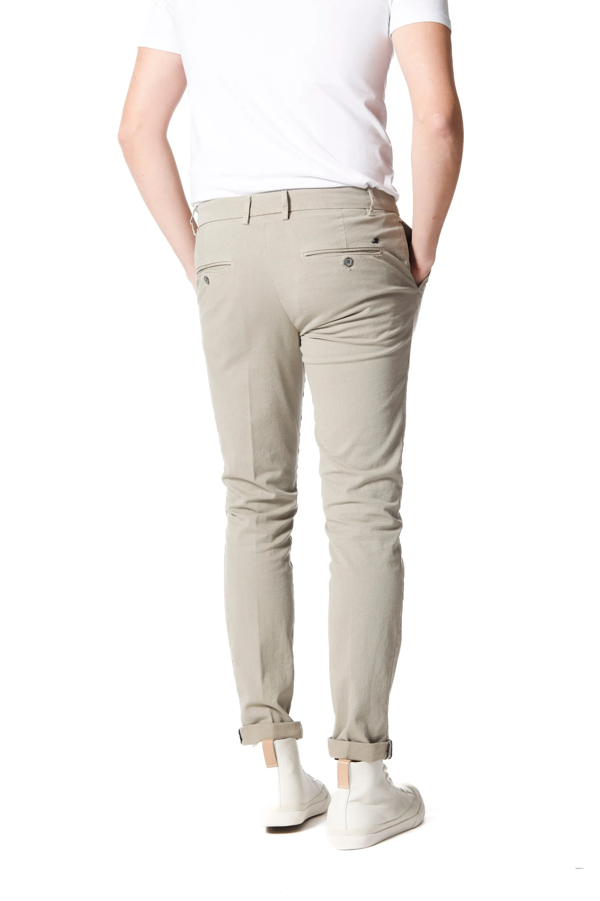 Milano Style man chino pants in jacquard cotton extra slim sold by Mason's product image thumbnail 4