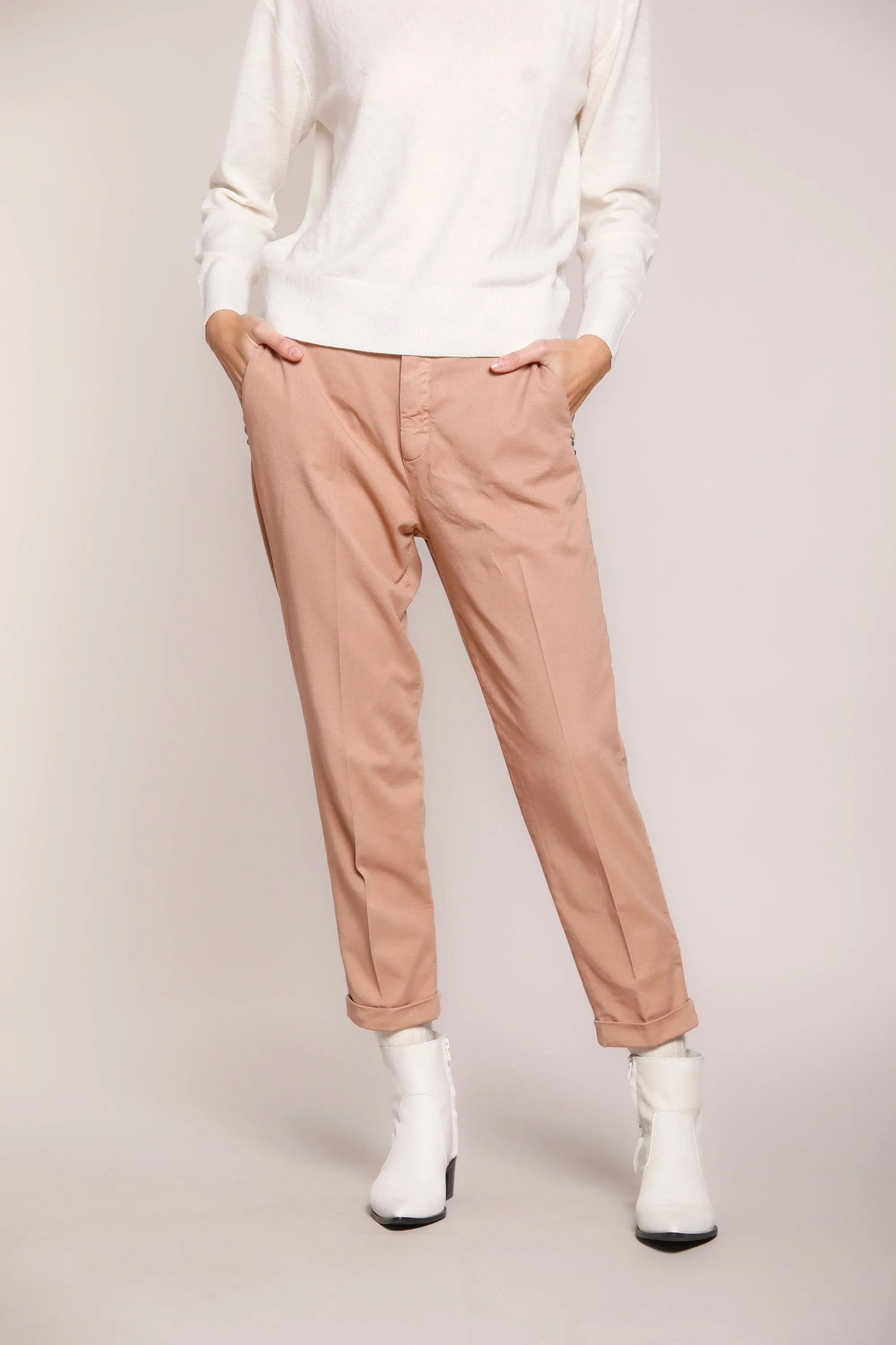 New York Cozy twill woman chino pants relaxed sold by Mason's