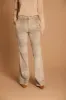 New York Flare women's chino pants in velvet with crocodile print slim fit sold by Mason's