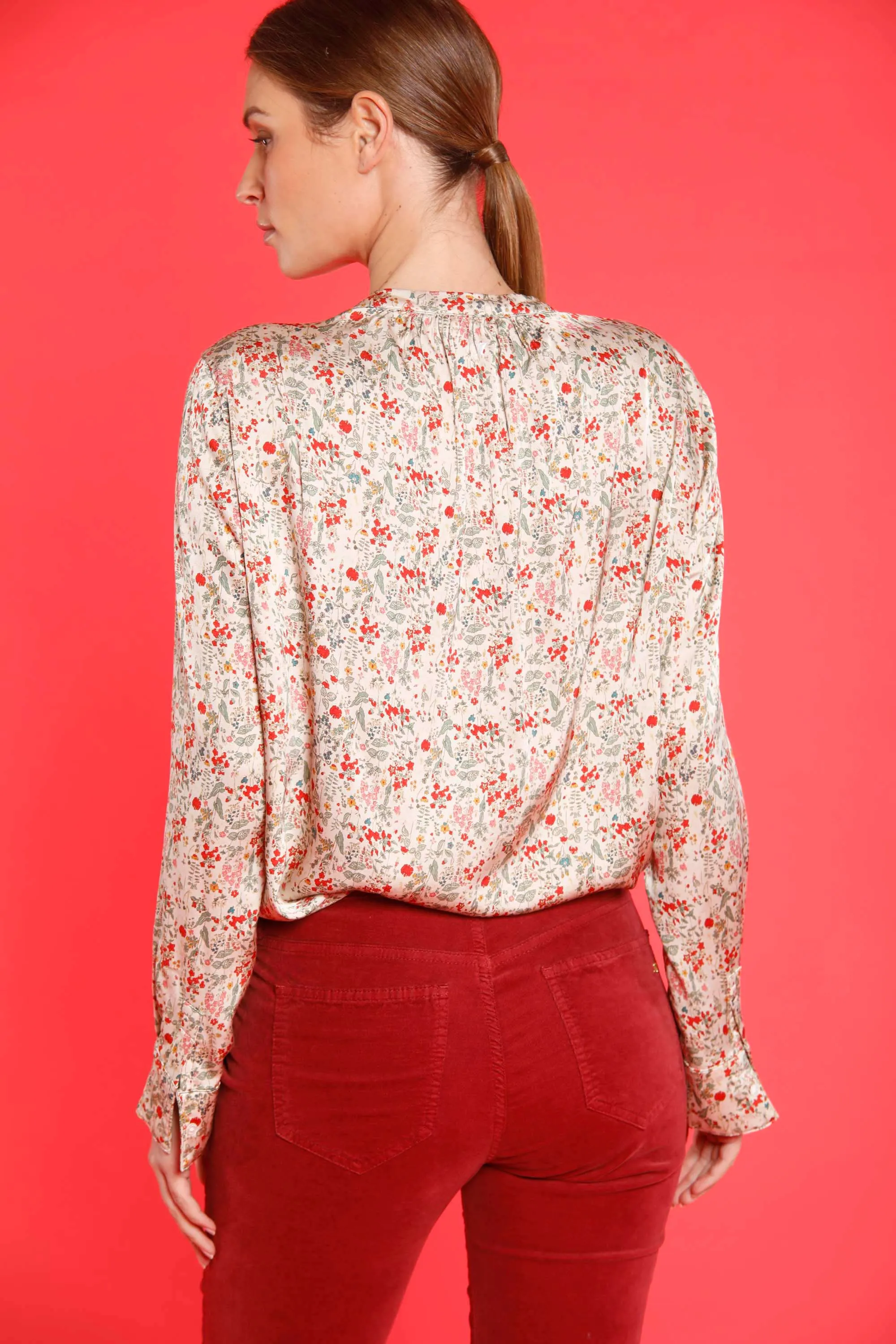 Adele Bow woman flowery viscose shirt with ribbon sold by Mason's product image thumbnail 5