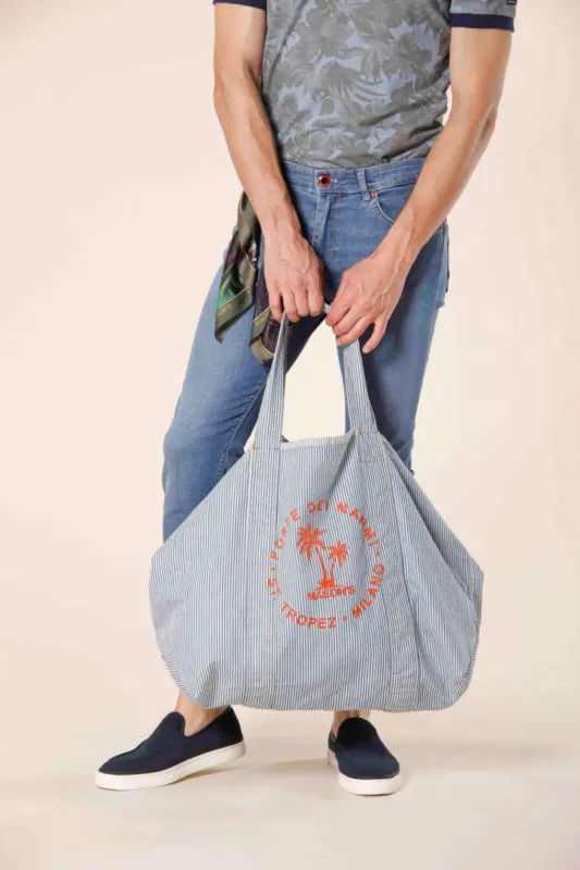 Mason’s Bag unisex bag in cotton row printing ① sold by Mason's