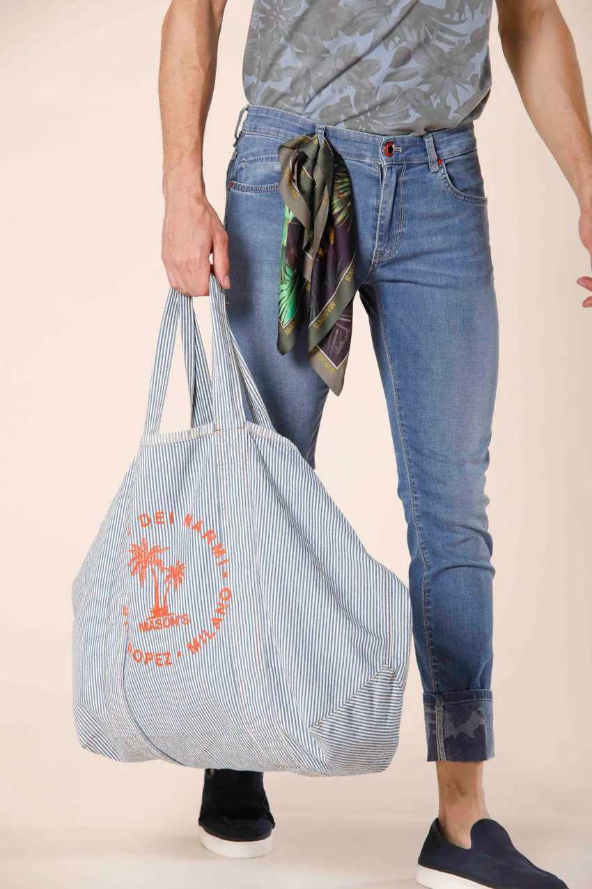 Mason’s Bag unisex bag in cotton row printing ① sold by Mason's product image thumbnail 2