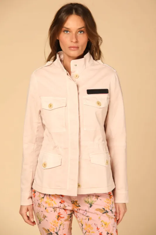 Eva woman's field jacket in cotton with patch sold by Mason's