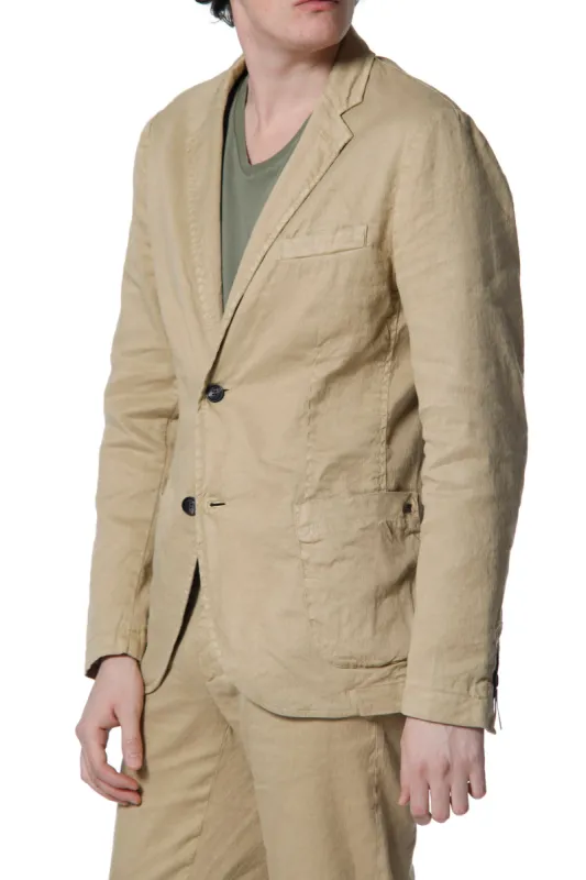 Da Vinci Safari man blazer in linen and cotton sold by Mason's