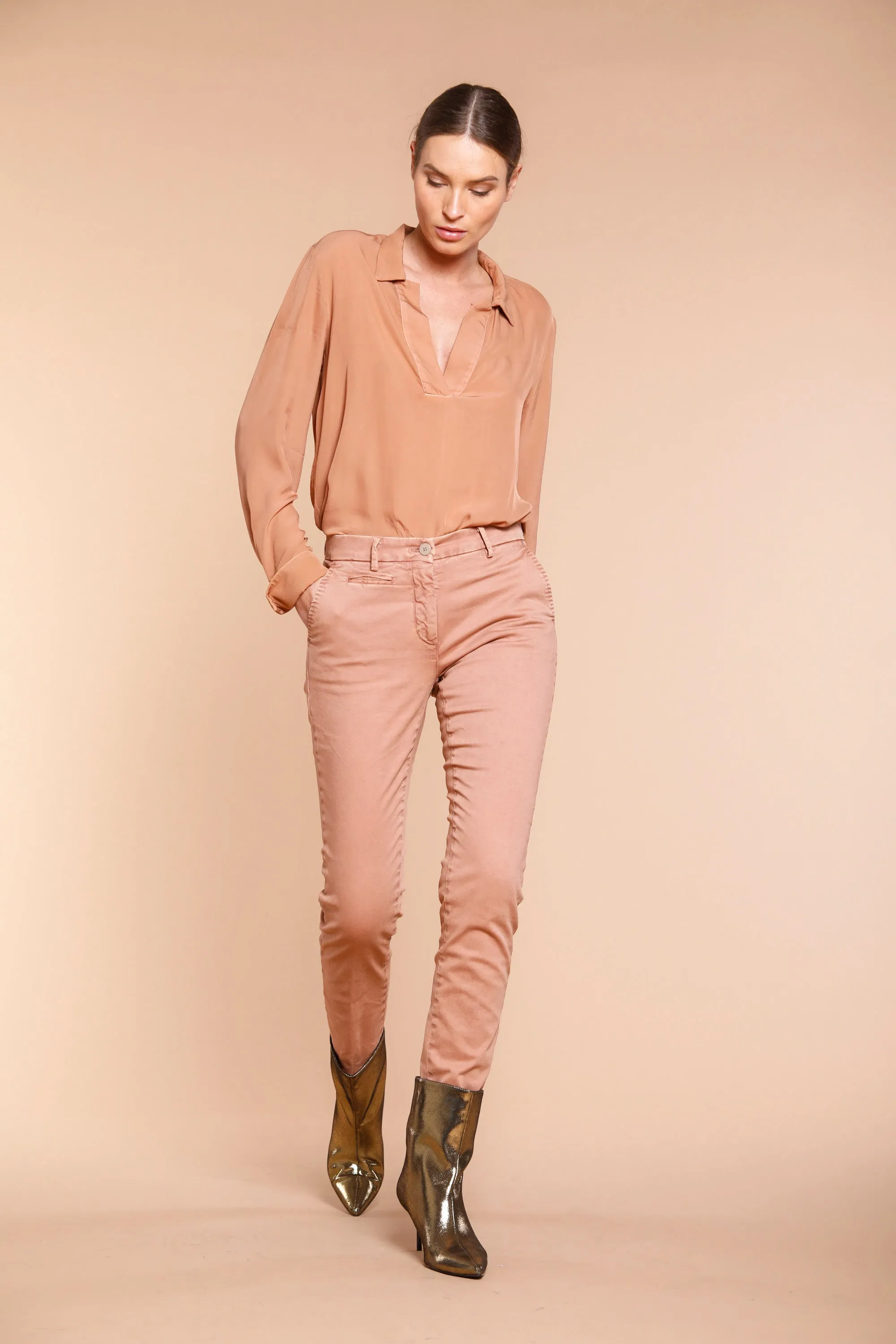 New York Slim woman satin chino pants sold by Mason's product image thumbnail 2