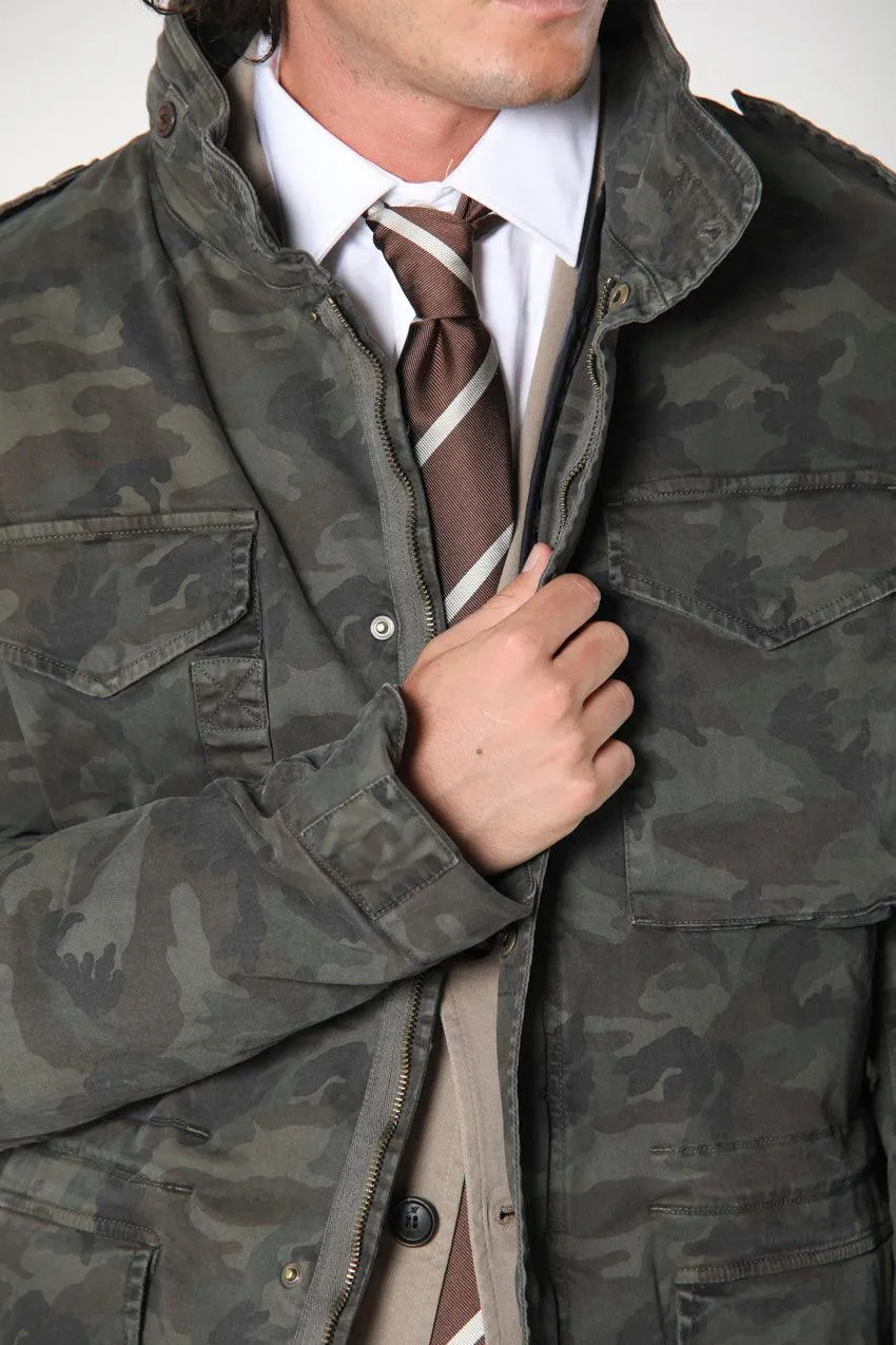 Jacket M74 man Field Jacket in satin with camouflage pattern slim fit sold by Mason's product image thumbnail 2