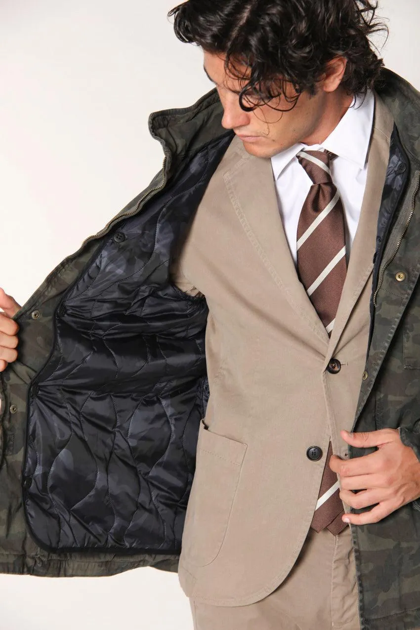 Jacket M74 man Field Jacket in satin with camouflage pattern slim fit sold by Mason's product image thumbnail 3