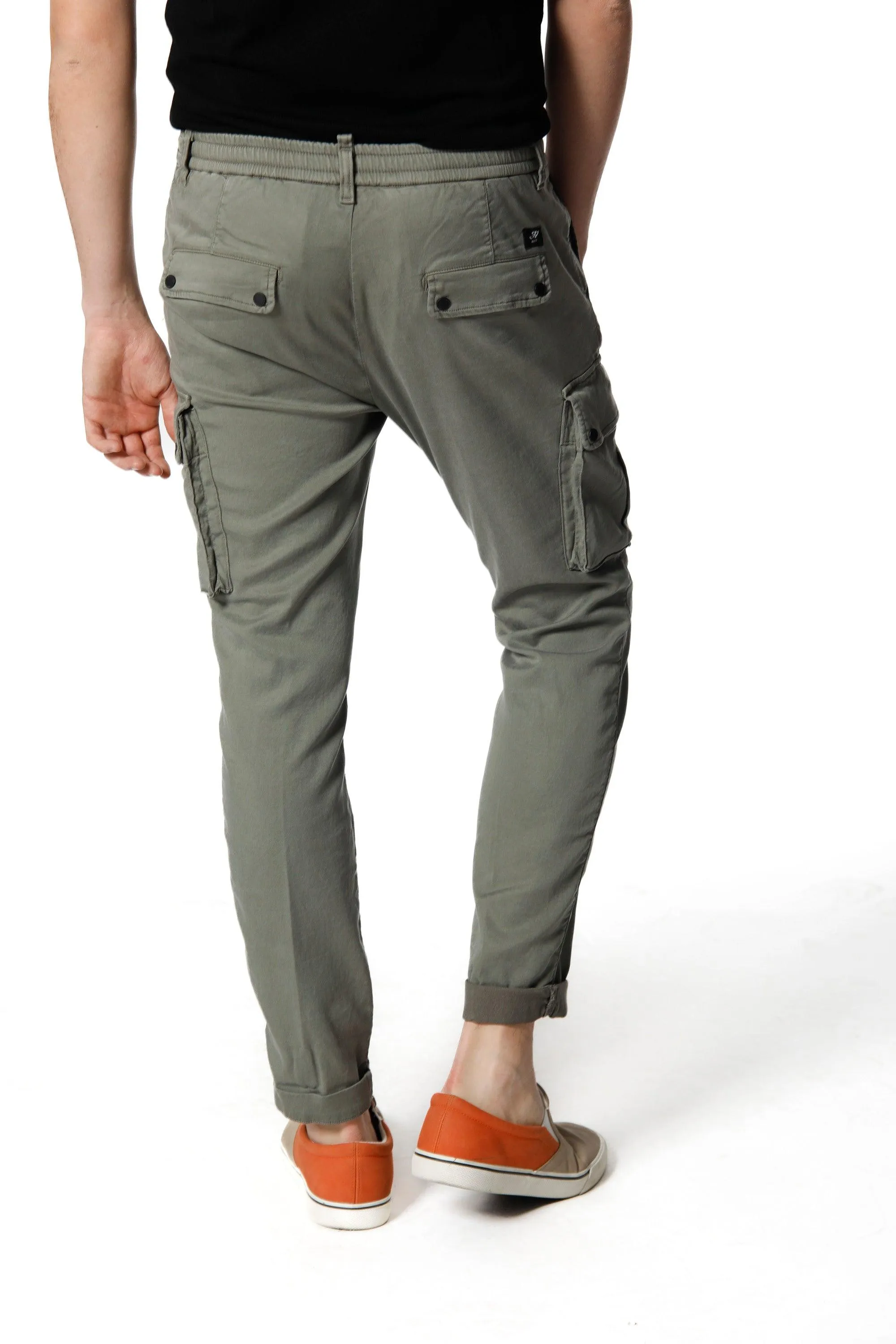Chile Athleisure man cargo pants in jersey with drawstring carrot fit sold by Mason's product image thumbnail 3