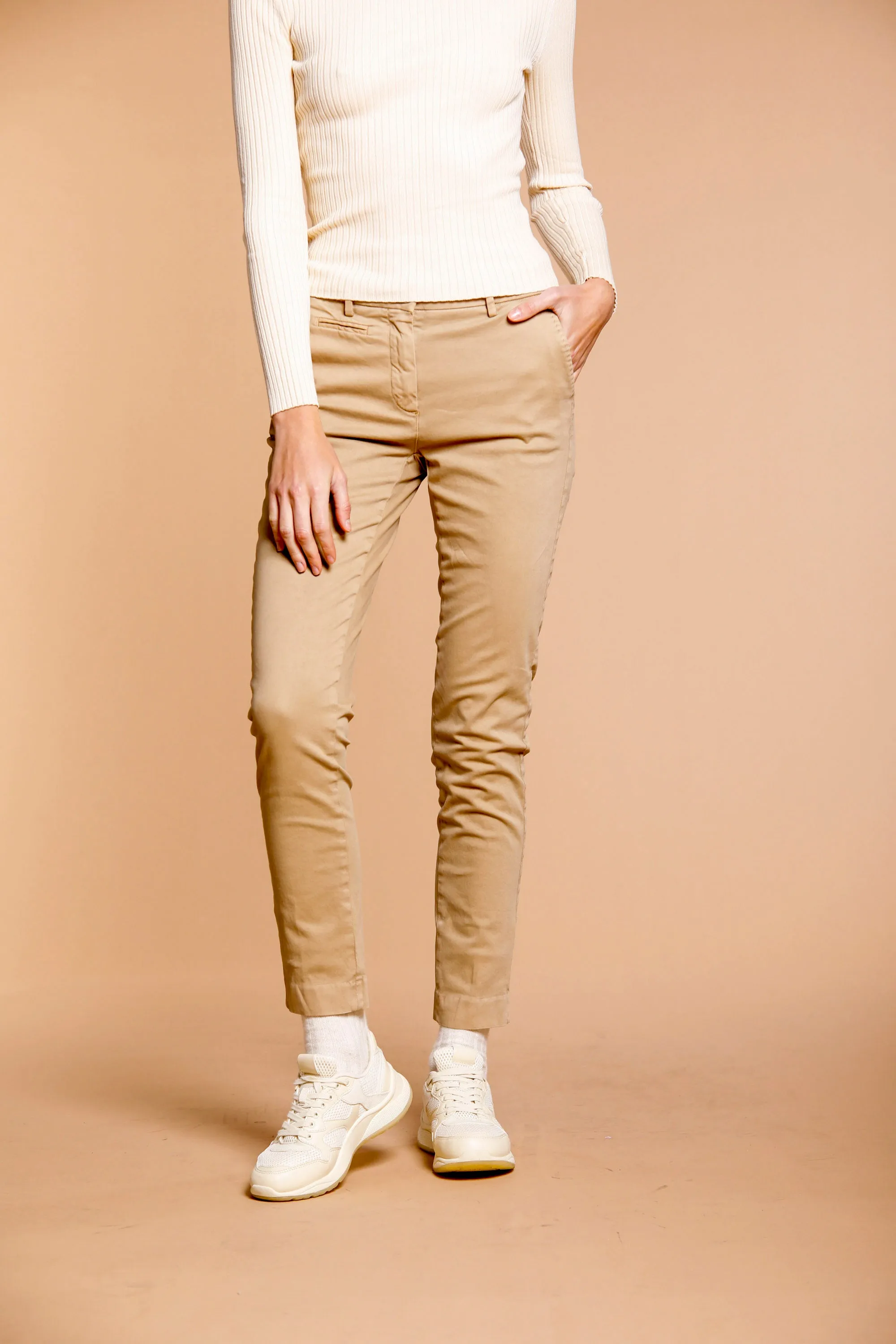 New York Slim woman satin chino pants ① sold by Mason's product image thumbnail 2