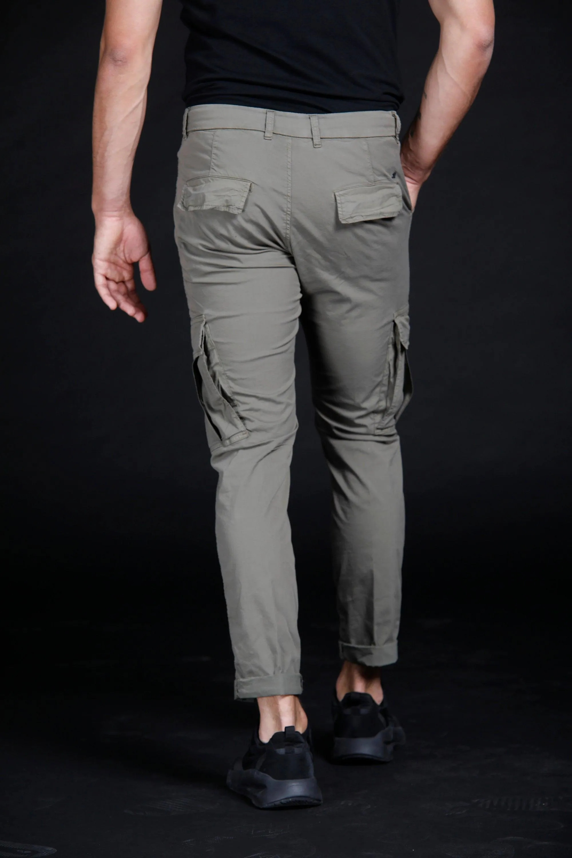 Rio de Janeiro man cargo pants in stretch nylon and gabardine Logo edition carrot fit sold by Mason's product image thumbnail 4