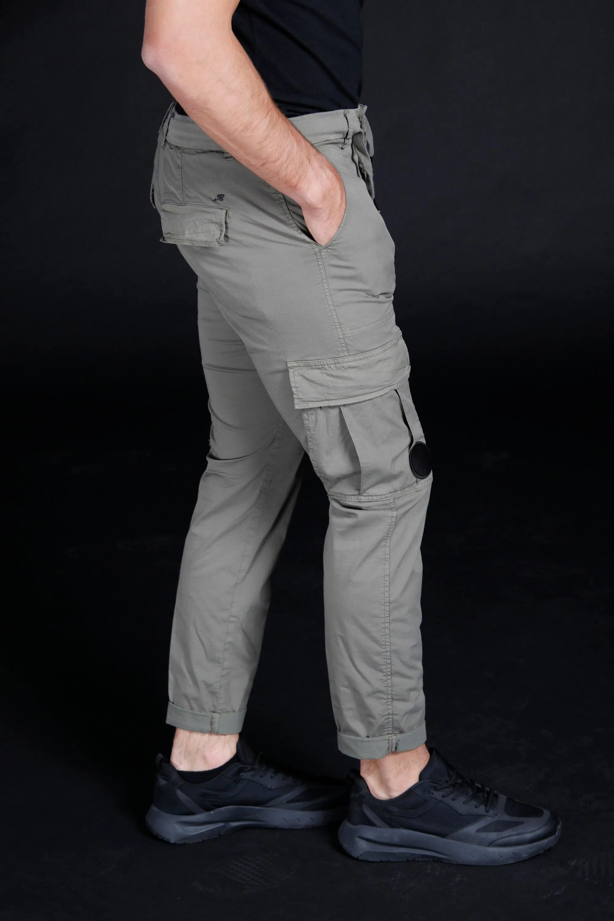Rio de Janeiro man cargo pants in stretch nylon and gabardine Logo edition carrot fit sold by Mason's product image thumbnail 3