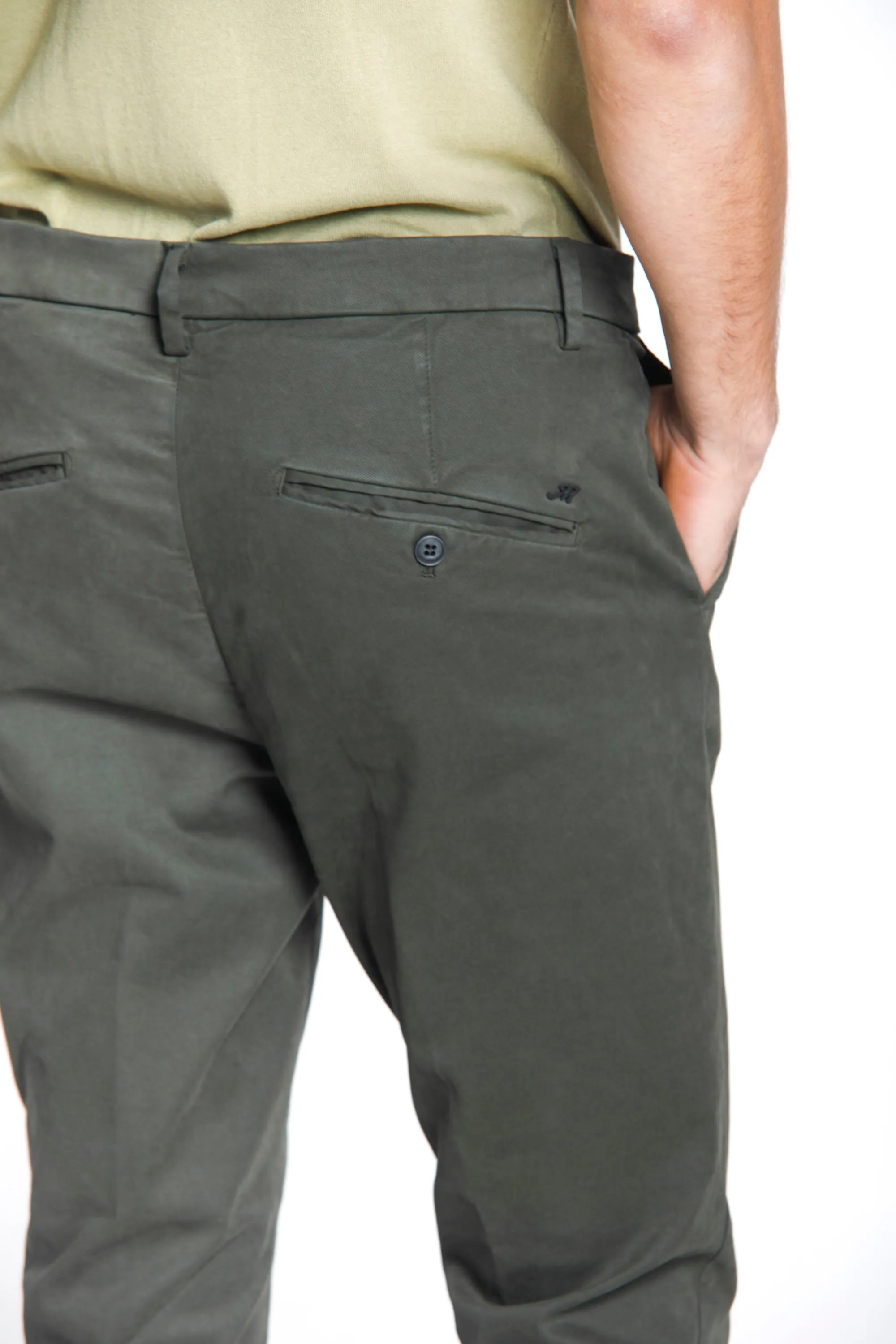 Osaka Style man chino pant in cotton modal stretch carrot fit sold by Mason's product image thumbnail 4