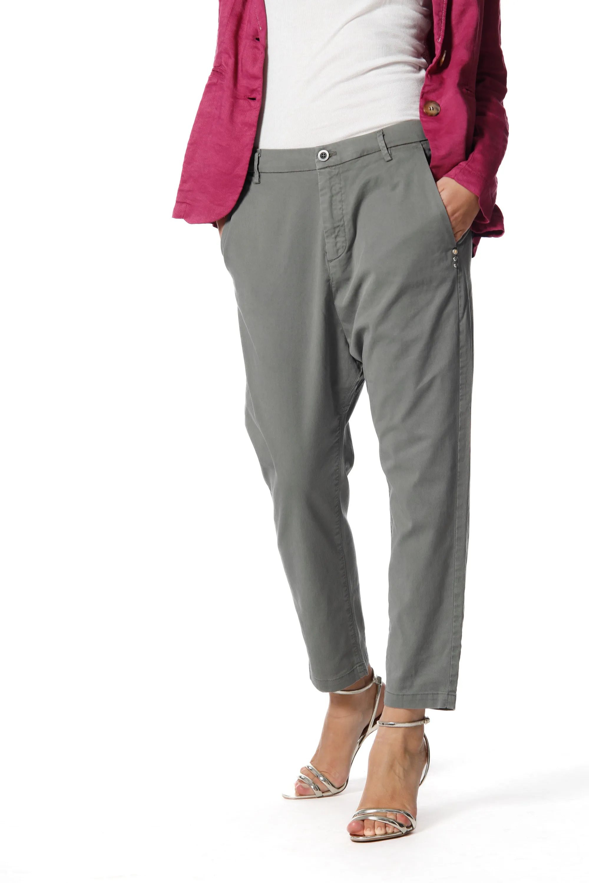 Malibu Jogger woman chino pants in cotton and tencel relaxed sold by Mason's product image thumbnail 2