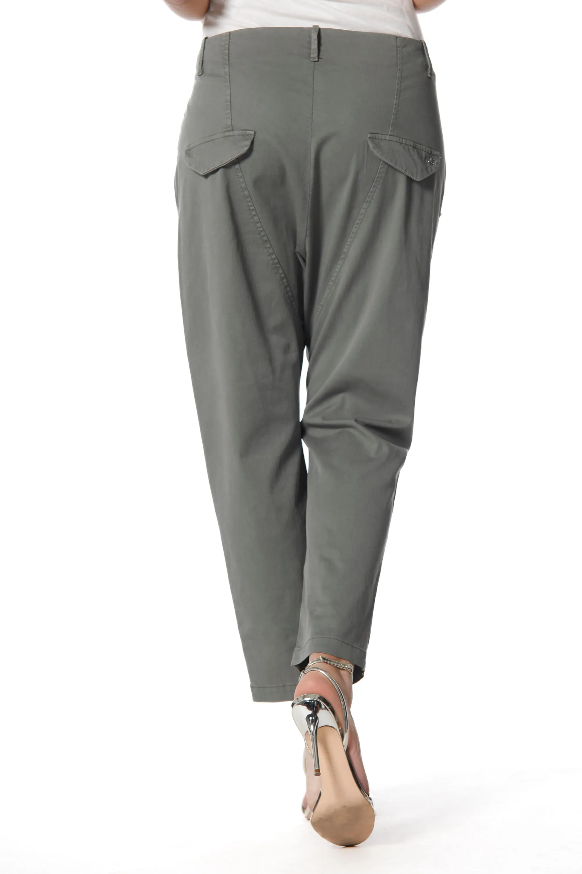 Malibu Jogger woman chino pants in cotton and tencel relaxed sold by Mason's product image thumbnail 4