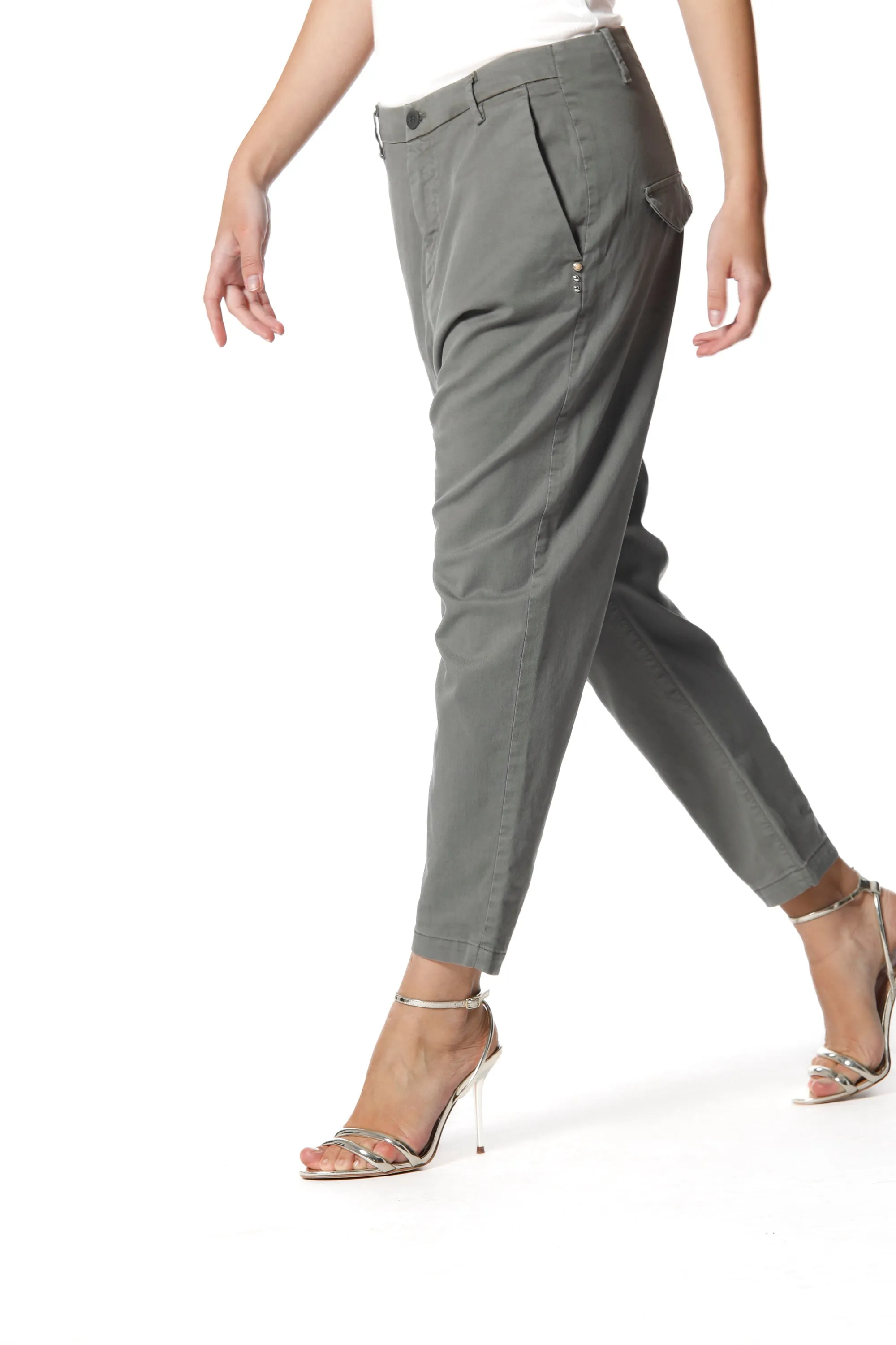Malibu Jogger woman chino pants in cotton and tencel relaxed sold by Mason's product image thumbnail 3