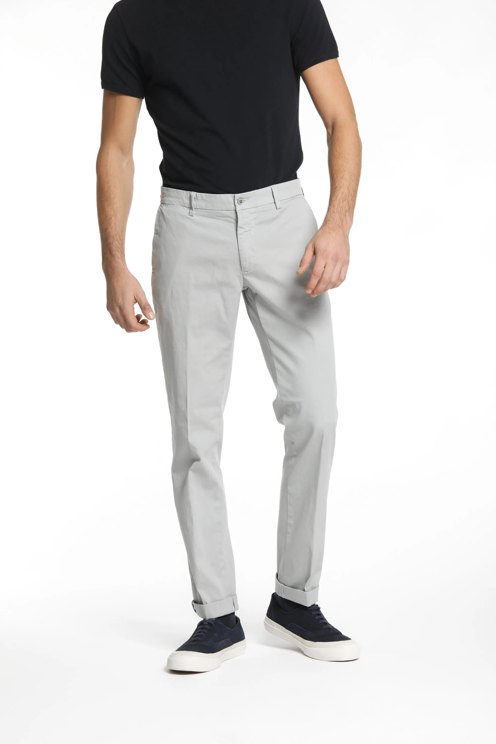 New York man chino pants in stretch satin regular sold by Mason's