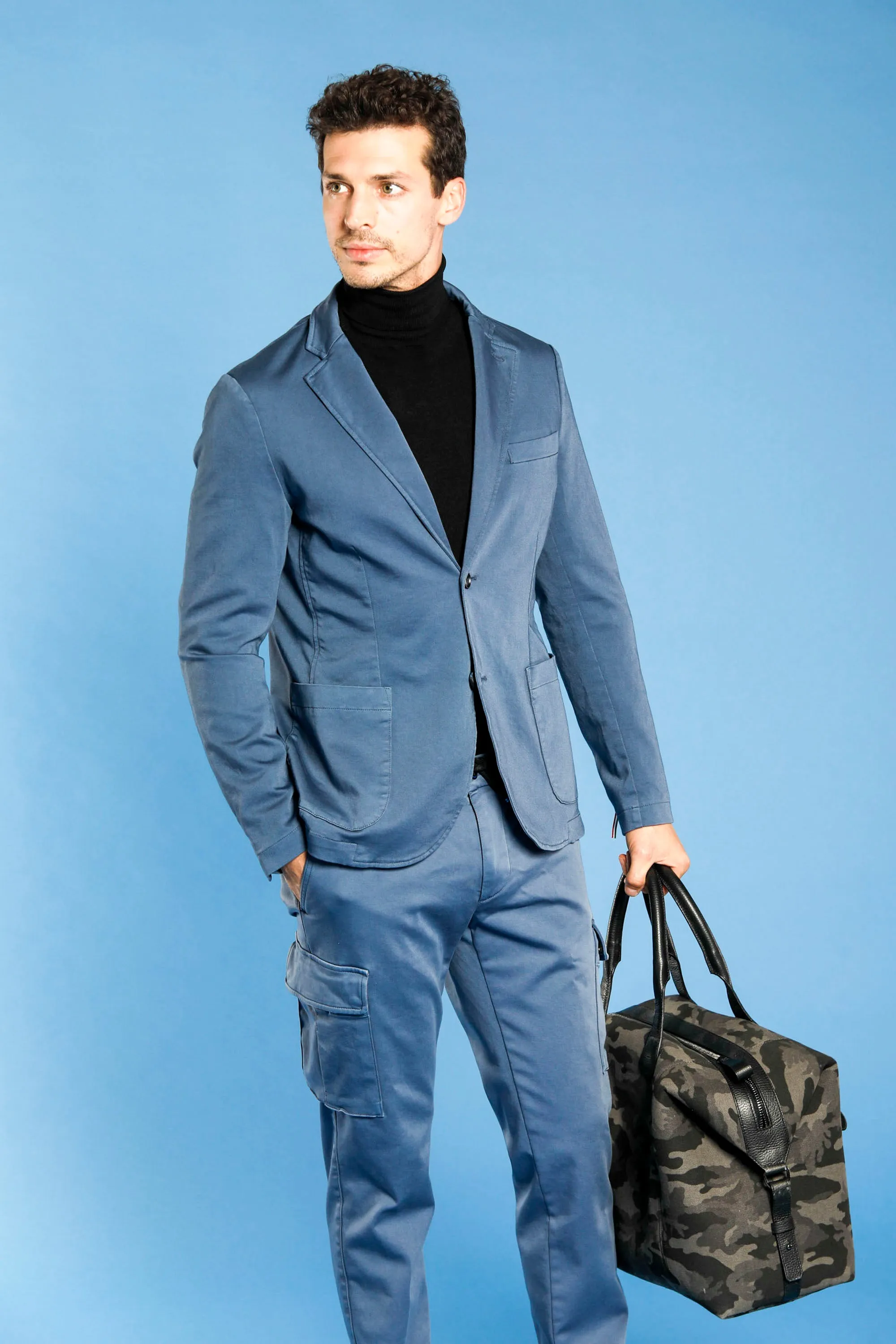 Da Vinci Travel man blazer in active jersey sold by Mason's