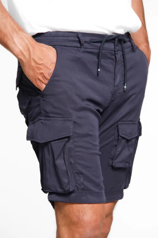 Snake Jog man cargo bermuda in tencel with drawstring regular sold by Mason's