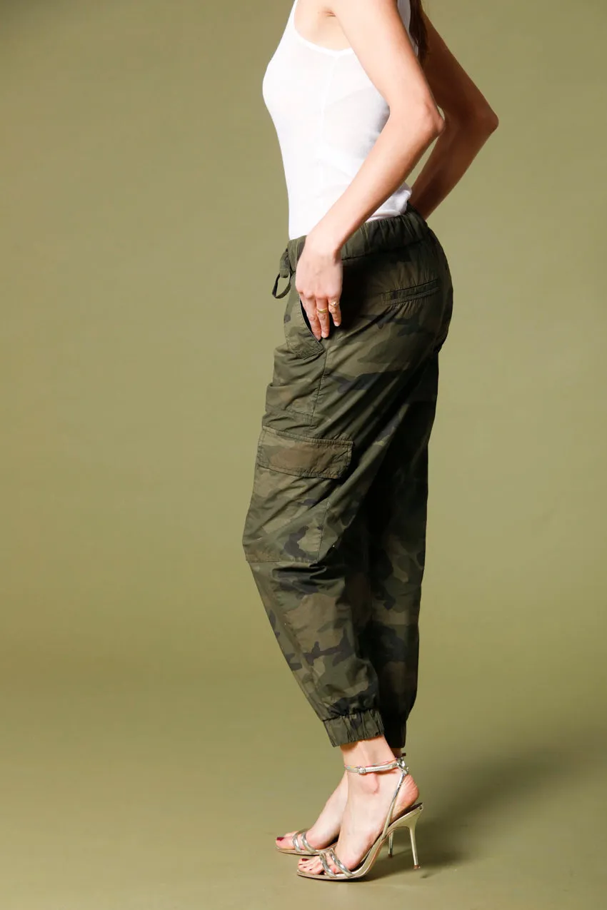 Cargo Jogger women's cargo pants in mat fabric with camouflage print relaxed sold by Mason's product image thumbnail 4