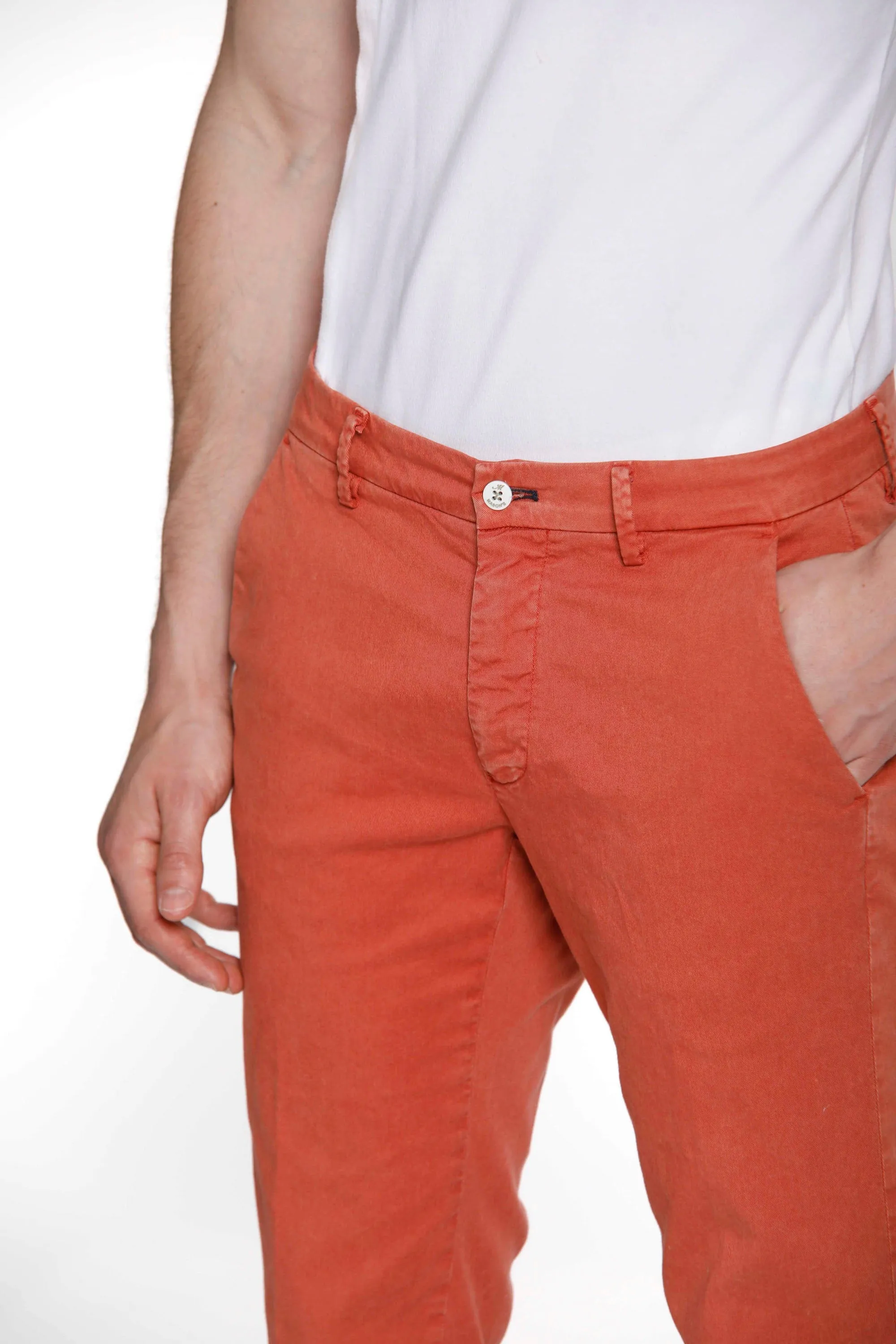 Torino Summer Color man chino pants in cotton and tencel slim sold by Mason's product image thumbnail 3