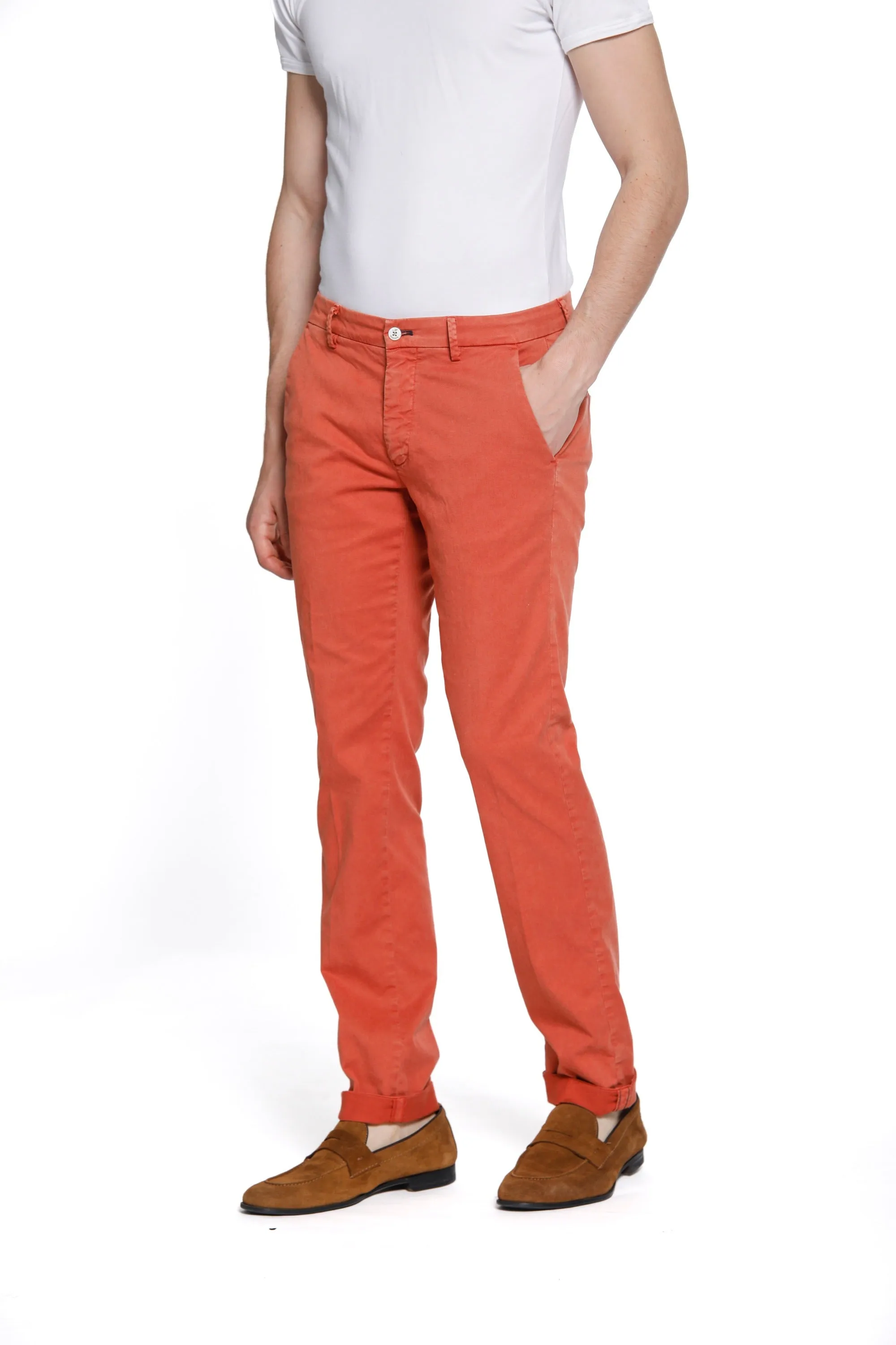 Torino Summer Color man chino pants in cotton and tencel slim sold by Mason's product image thumbnail 2