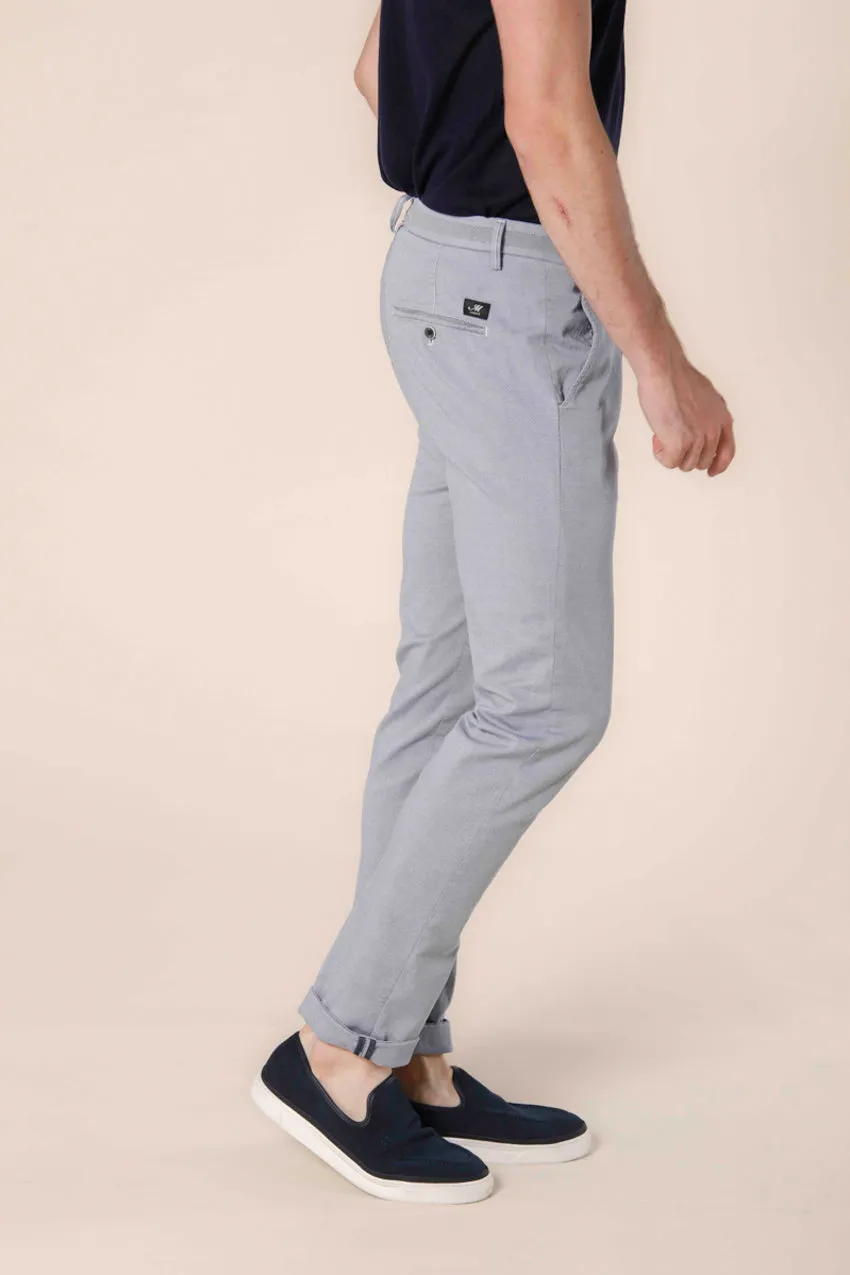 Torino University men's chino pants in stretch damier cotton with ribbons slim sold by Mason's product image thumbnail 4