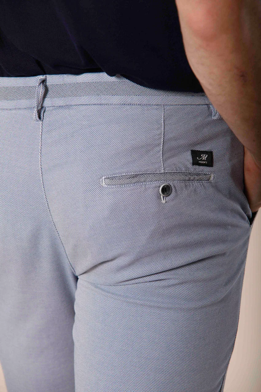 Torino University men's chino pants in stretch damier cotton with ribbons slim sold by Mason's product image thumbnail 2