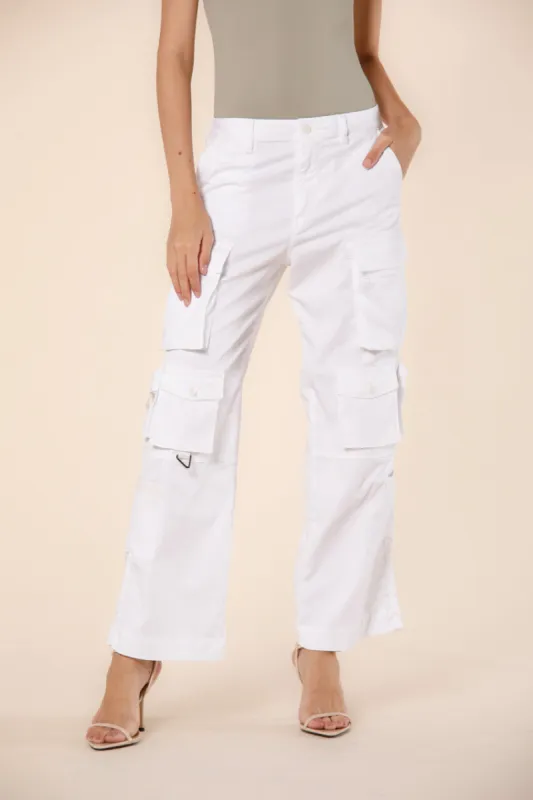 New Hunter women's cargo pants in gabardine relaxed fit sold by Mason's