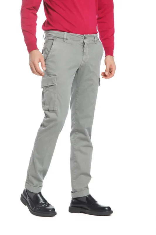 Chile man cargo pant in gabardine extra slim Special Washing  sold by Mason's