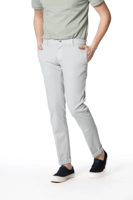 New York man chino pants in stretch satin regular ① sold by Mason's